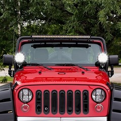2 x 4.5” Round LED Work Light Bar Flood Spot Pods Offroad Fog Driving ATV Truck