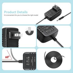 1A AC Converter Adapter for DC 6V 500mA 0.5A Power Supply Charger 5.5mm x 2.1mm
