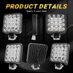 4 Pcs Square LED Work Light Pods SPOT Lights For Truck Off Road Tractor 12V 24V