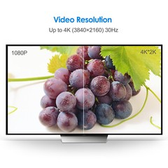 Rankie for Mini DisplayPort (Mini DP) to HDMI Cable 4K Ready