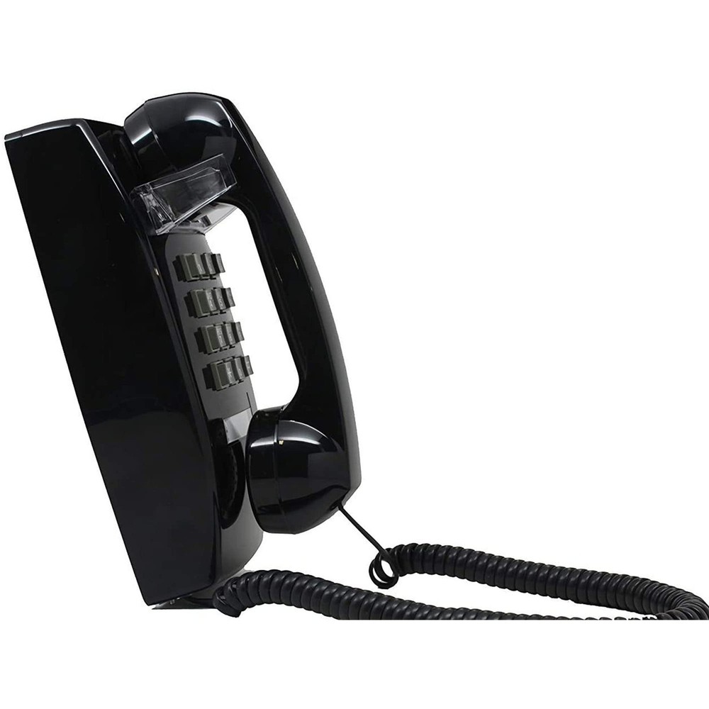Single Line Classic 2554 Wall Phone with Loud Ringer and Handset Volume, Black –