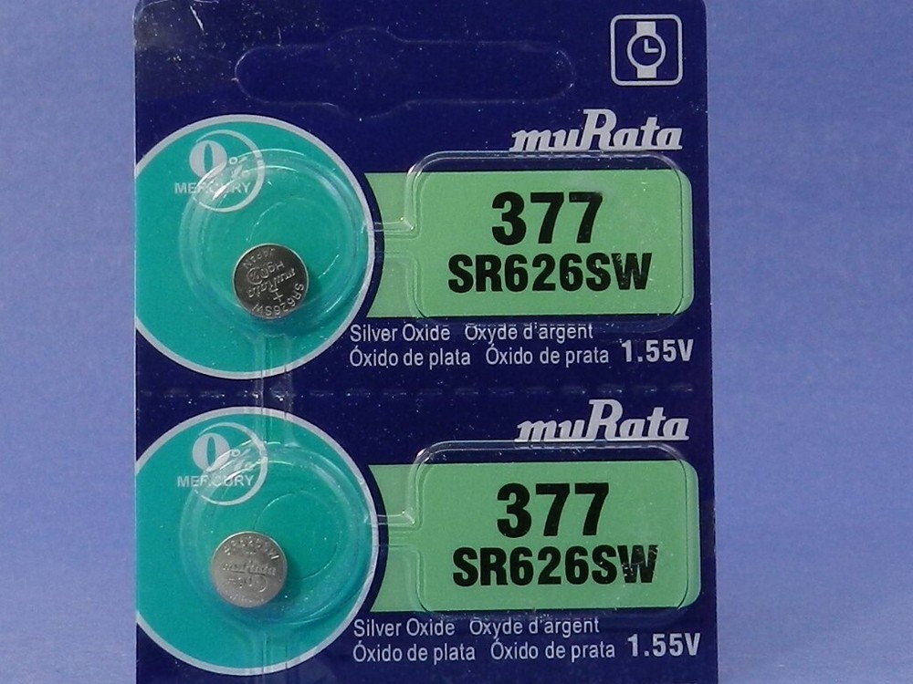 Murata 377 SR626SW Watch Battery 2Pcs