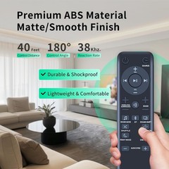 Replacement Soundbar Remote with Ergonomic Design – Easy Setup, 40ft Range
