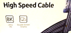 Llano 8K HDMI High Speed 10 ft. Cable Ultra HD Double Screen Display Open Box FS