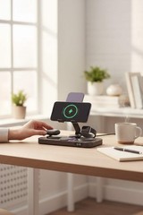 6-in-1 Wireless Charging Station Y21 Phone Watch Earbuds