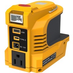 For DeWalt 20V Max DCB205 5.0AH Lithium Battery&Power Inverter 220W 110V AC LED
