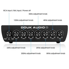 7-Band Audio Equalizer Preamp Balanced XLR / RCA Audio Pre-Amplifier for Speaker