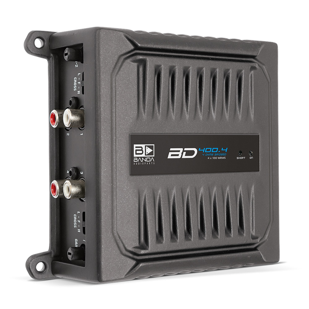 BANDA AUDIOPARTS BD400X4 2 OHMS 400W RMS 4 CH- USA DEALER – SAME DAY SHIPPING