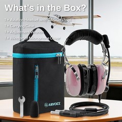 viation Headset for Pilots with Mono Sound and Passive Noise Cancellation, PNR A
