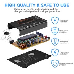 Lipo Battery Charger, 1S-6S Lipo Li-ion NiMH NiCD Li-Fe Battery with Tamiya XT60
