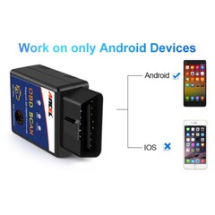 For Android Bluetooth ELM327 Scanner OBD2 Code Reader Engine Car Diagnostic Tool