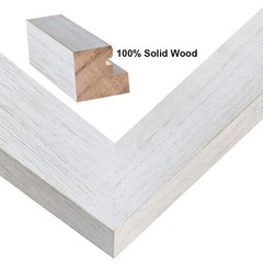 RPJC 4×4 inch Picture Frame Made of Solid Wood High 4×4, Rustic White