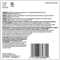 Duracell 76A 1.5V Batteries, 4 Count (Pack of 1), 76A 1.5 Volt Battery