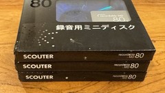 Rare Set of 3 Scouter Recordable MiniDiscs (Black/Blue/Red)