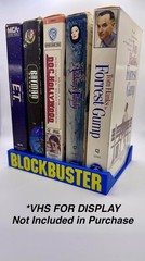Blockbuster Custom VHS Display Stand Holds 5 Tabletop Storage VHS NOT INCLUDED