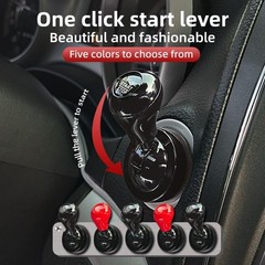 Car Joystick Push Start Button Cover, Metal Push to Start Accessories, Car