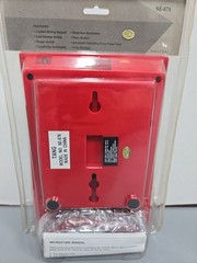 Red Corded Telephone Desk/Wall Large Number Keypad Flash Button