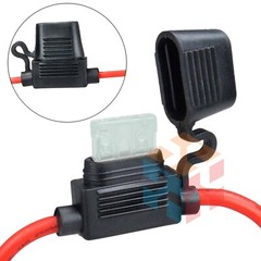 3 Pack 12 Gauge Mini ATC 25A Fuse Holder In Line AWG Wire Copper 12 Volt Blades