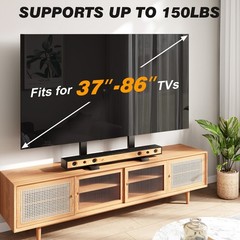 Universal Table Top TV Stand Base Height Adjustable for 37 to 86 in LCD LED TVs