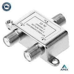 Coaxial Cable Splitter 2 Way RG6 Compatible 5-2400MHz for TV Satellite Internet