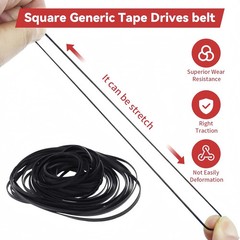 50PCS Square Rubber Drive Belt For Audio Cassette Player Recorder Repair Parts