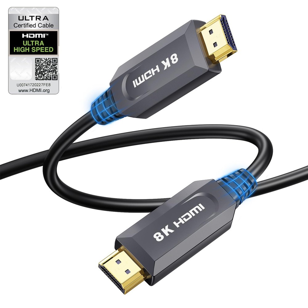 8K HDMI Cable 40ft/12M, in-Wall CL3 Fiber Optic HDMI Cable 2.1 Support [8K60H…