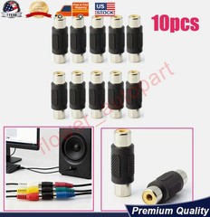 10 Pack AV RCA Audio Video Female to Female Jack Coupler Adapter Connector NEW