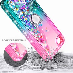 For iPod Touch 5th 6th 7th Case Glitter Ring Holder + Lanyard & Screen Protector