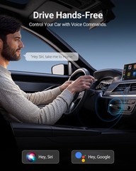 ZUCWO 2-in-1 Mini Wireless CarPlay Adapter for iOS Android Auto Plug and Gray