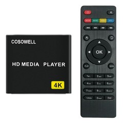 4K Media Player USB Drive SD Ultra HD HDMI AV Output H.265 H.264 MKV MP4 MP3 JPG