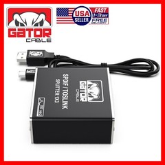 Toslink Optical Fiber Digital Audio Splitter Adapter SPDIF 3-Port 1×3 1-In 3-Out