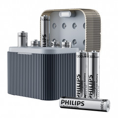 Philips 8Pcs 1.5V 1300mWh AAA Rechargeable Lithium-ion Battery +Fast Charger Box