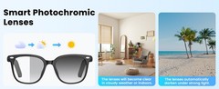 Smart Glasses Photochromic Lenses Bluetooth Call Glasses Audio Eyewear Headset