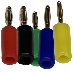 5-Colors 2mm Mini Banana Male Plug Jack Cable Connector 10 Pack