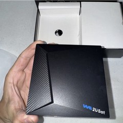 We2USat K3 PRO Android TV Box w/ Bluetooth Voice Remote & Wi-Fi 6