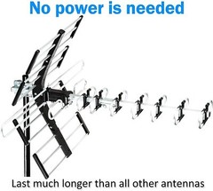 Five Star Outdoor HDTV Antenna up to 200 Mile VHF/UHF/FM ATSC 3.0 READY