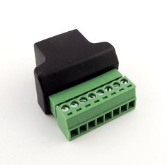 Ethernet RJ45 Female To Screw Terminal 8 Pin CCTV Digital DVR Adapter Connector