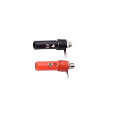 US Stock Male+Female 4mm Banana Plug + Socket Screw Connector J072 Audio Adapter