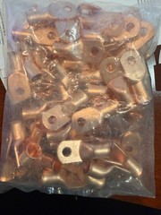 Battery Cable 4/0 AWG Copper Lug Ring Terminal 3/8″ Stud Connector(50 units)