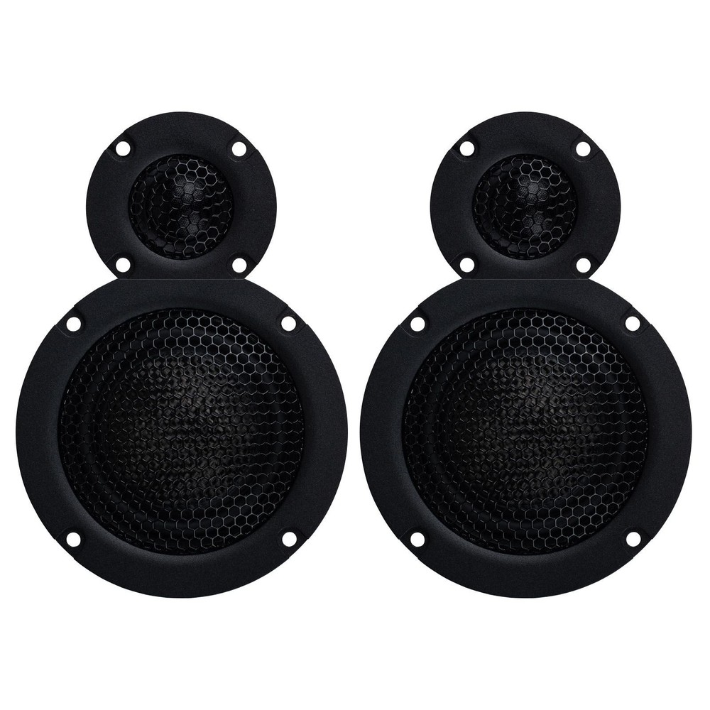 Dayton Audio CFCOMBO-4MP 3/4″ and 2″ Carbon Fiber Tweeter/Mid Combo Matched Sets