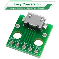 15 Pcs Micro USB to DIP Adapter 5 Pin Female Connector B Type Board Set