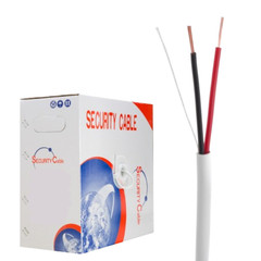 500FT Alarm Security Cable 18/2 AWG Solid Burglar Alarm Wire CCA White