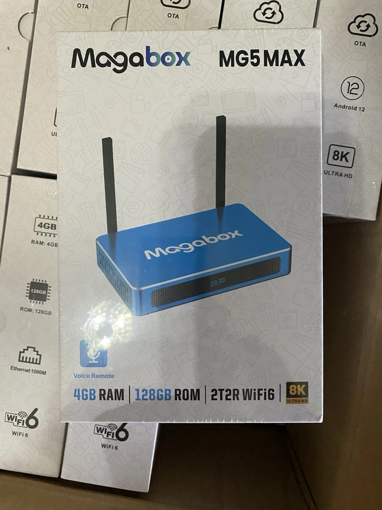 New 2026 Magabox MG5 MAX – 8k UHD, 128GB Android Media Box – Voice Command – DVR