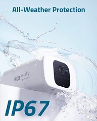 eufy 2K Solar Security Cameras Wireless Outdoor Spotlight SoloCam S230 (2Pack)