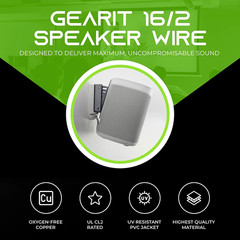 In-Wall Speaker Wire OFC 2X1.5Mm≤ (152.4 Meters – White) Oxygen-Free Copper – Hi