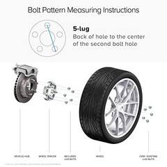 pcs 1.5 inch Hubcentric 5×4.5 Wheel Spacers 38mm (1.5in) Thickness 2 Silver