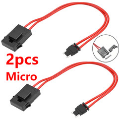2pcs Car Modification ACC Fuse Box Micro Fuse Tap Power Socket Holder 16AWG USA
