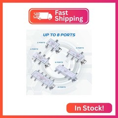 Cables Direct Online Pack of 2pc – 3 Way Bi-Directional 5-2300 MHz Indoor and Ou