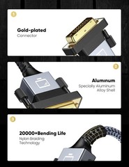 Gold-Plated 10FT HDMI to DVI Adapter – Exceptional Performance and Support