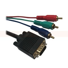 VGA Male to 3RCA Component Cable 6ft 12ft HDTV Monitor TV PC Laptop RGB VGA-3RCA
